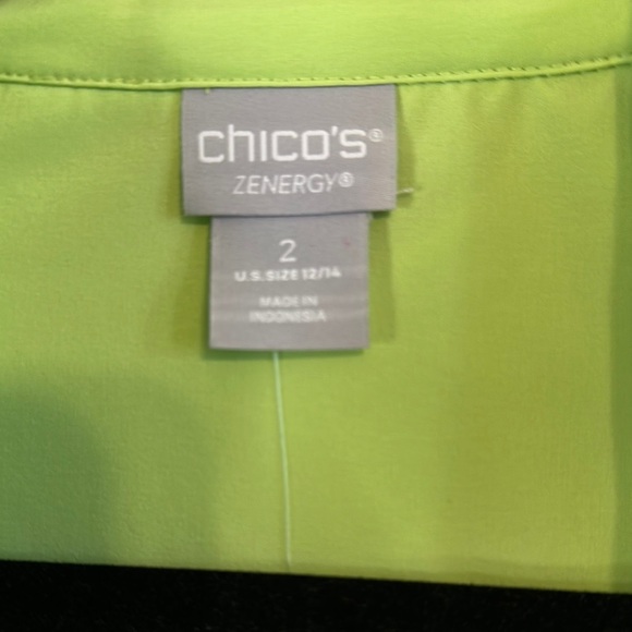 Chico’s Bright Green Hooded Jacket - Picture 2 of 7